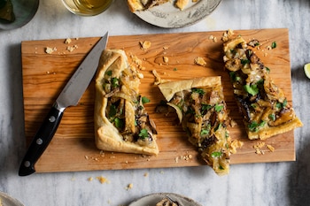 A wild mushroom tart, in