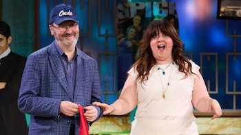 El compositor Leonardo Dantés y la cómica Lalachus en 'La Revuelta'