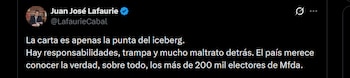 Reacción de Juan José Lafaurie,