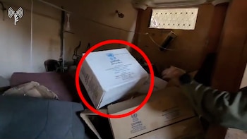 Las cajas donde estaba el