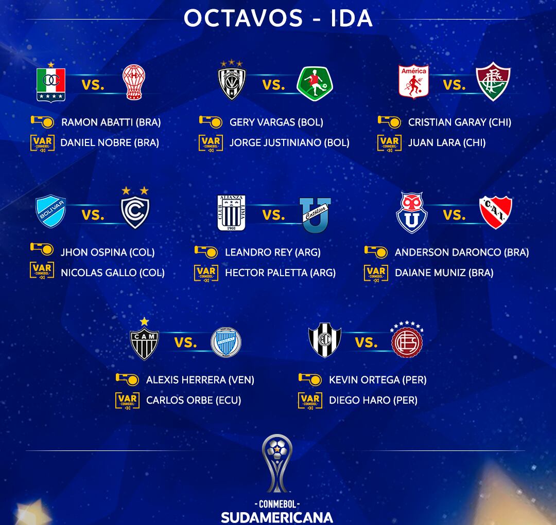Los jueces para la Copa Sudamericana