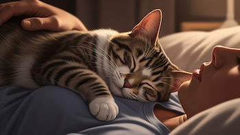 Por qué los gatos eligen dormir sobre las personas, según la ciencia