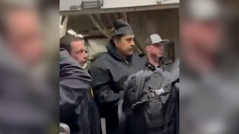 La llegada de Maduro y Cilia Flores a la DEA en Nueva York