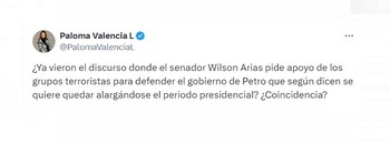 Paloma Valencia cuestionó la relación