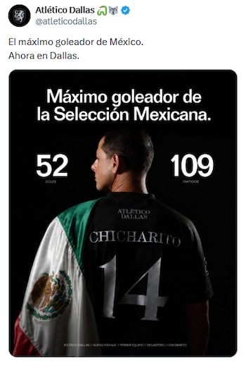 El fichaje de Javier Hernández con el Atlético Dallas marca un nuevo comienzo para el máximo goleador histórico de la Selección Mexicana. (X/ @atleticodallas)