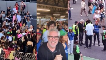 Alfonso Cuarón durante su llegada