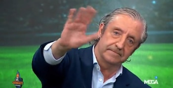 Josep Pedrerol en su último programa de 'Chiringuito de jugones' (ATRESMEDIA).