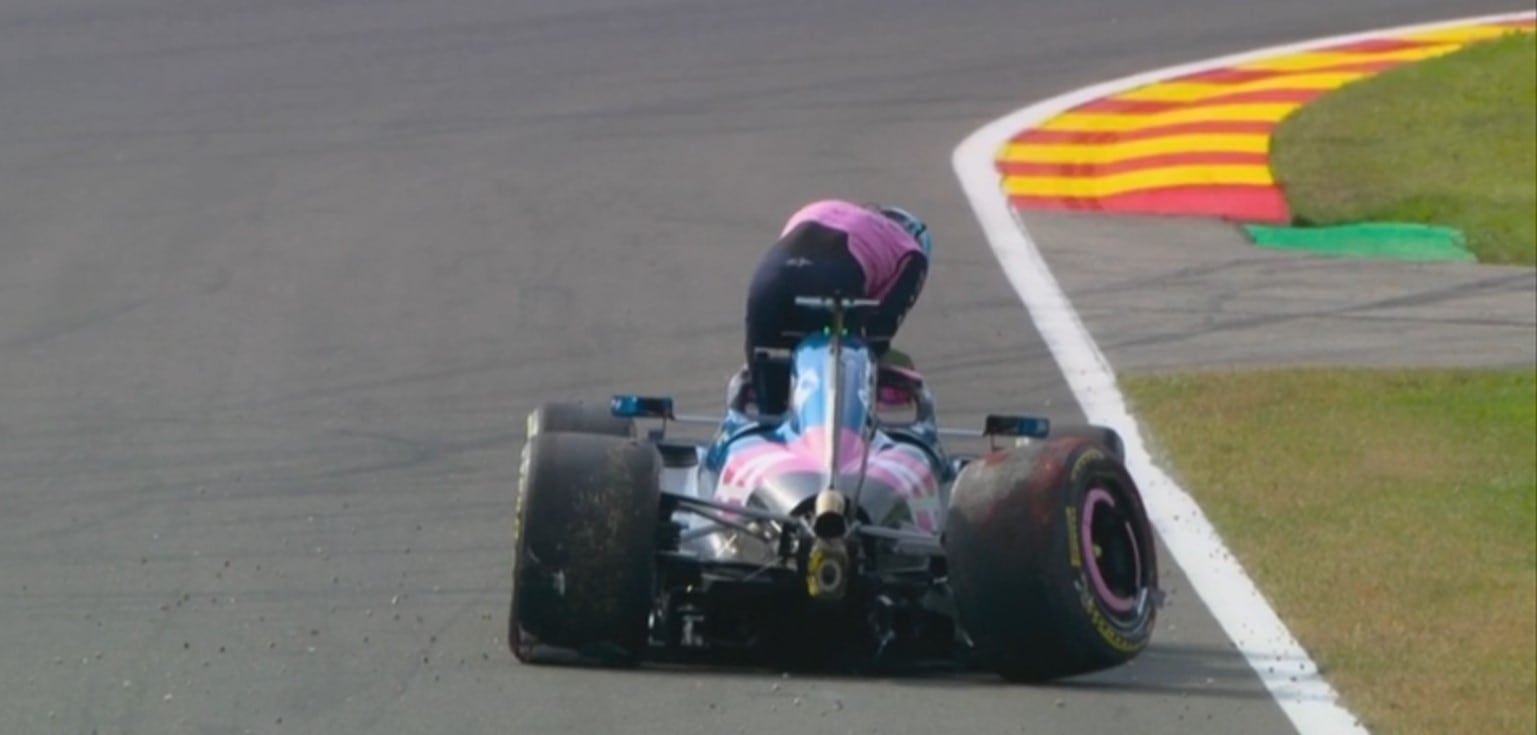 El estado en el que quedó el monoplaza de Pierre Gasly tras su accidente