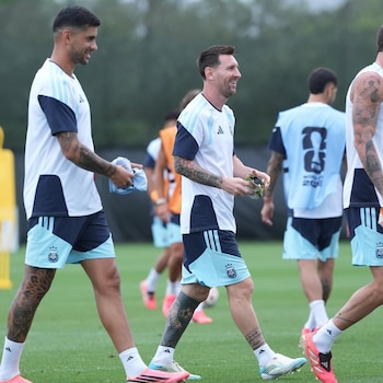 El álbum de fotos de la práctica de la Selección que publicó Messi