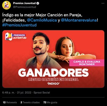 Camilo y Evaluna se llevaron