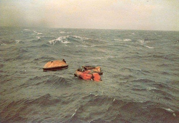 Rescate náufragos Crucero Belgrano