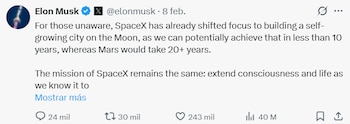 A través de X, Musk