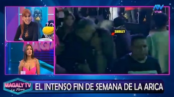 ¿Chape o simple baile? Shirley Arica aclara imágenes con Ivo Ezeta y habla de Pablo Heredia. Captura: Magaly TV La Firme