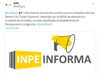 Comunicado del INPE