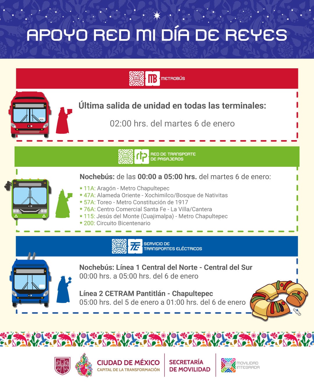 RTP ofrece su servicio de Nochebús. (@LaSEMOVI)