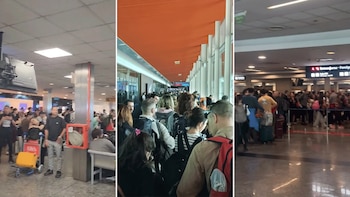 Largas filas en migraciones y