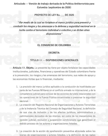 El borrador del Estatuto Antiterrorista del Gobierno de Abelardo de la Espriella busca el el congelamiento de activos - crédito Presidencia