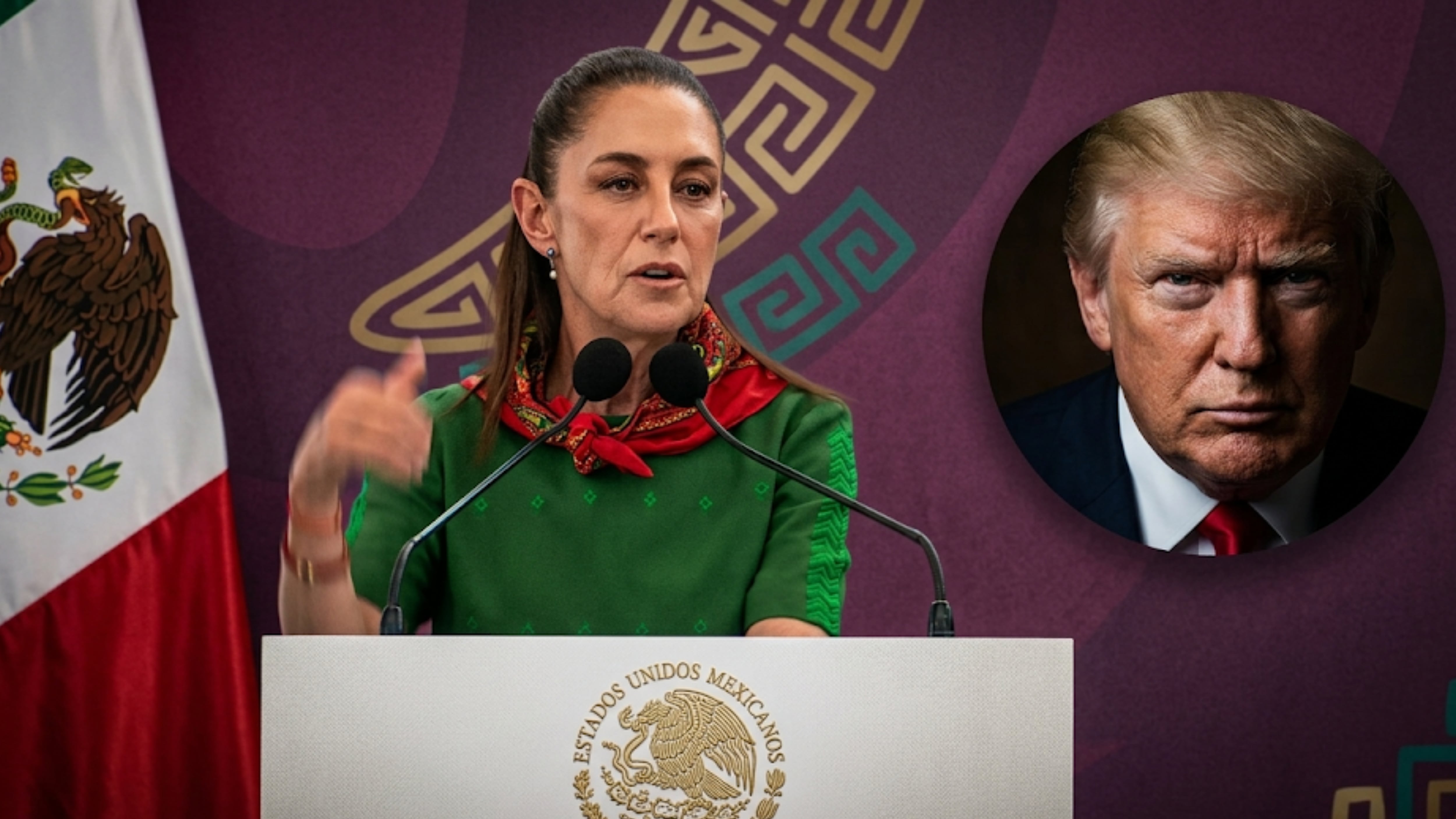 En un acto de restitución de tierras, la mandataria federal reivindicó la soberanía nacional al aludir a eventos históricos, mientras respondía implícitamente al contexto de tensiones con Estados Unidos por recientes acusaciones políticas. (Infobae-Itzallana)