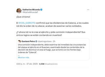 Con este mensaje, la representante