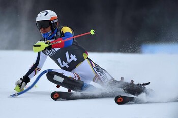 Michael Poettoz, esquiador colombiano, durante