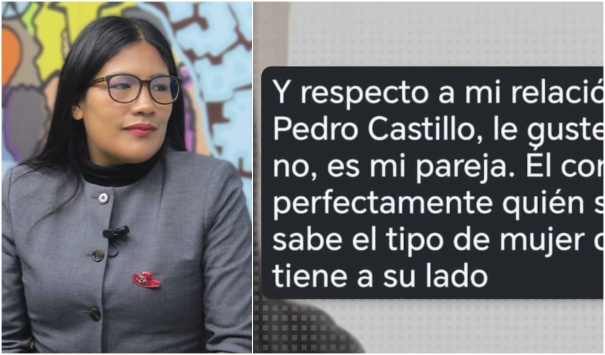 “Pedro Castillo es mi pareja, él conoce quién soy”: atribuyen a diputada Catherin Palomino mensajes contra la familia del expresidente