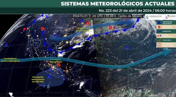 Estos sistemas meteorológicos influirán hoy