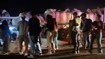 Peritos de la Policía investigan si una falla humana o mecánica originó la tragedia vial - Créditos: Captura de pantalla de El Barranquino Informe.