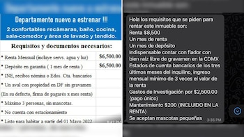 Los requisitos para rentar son