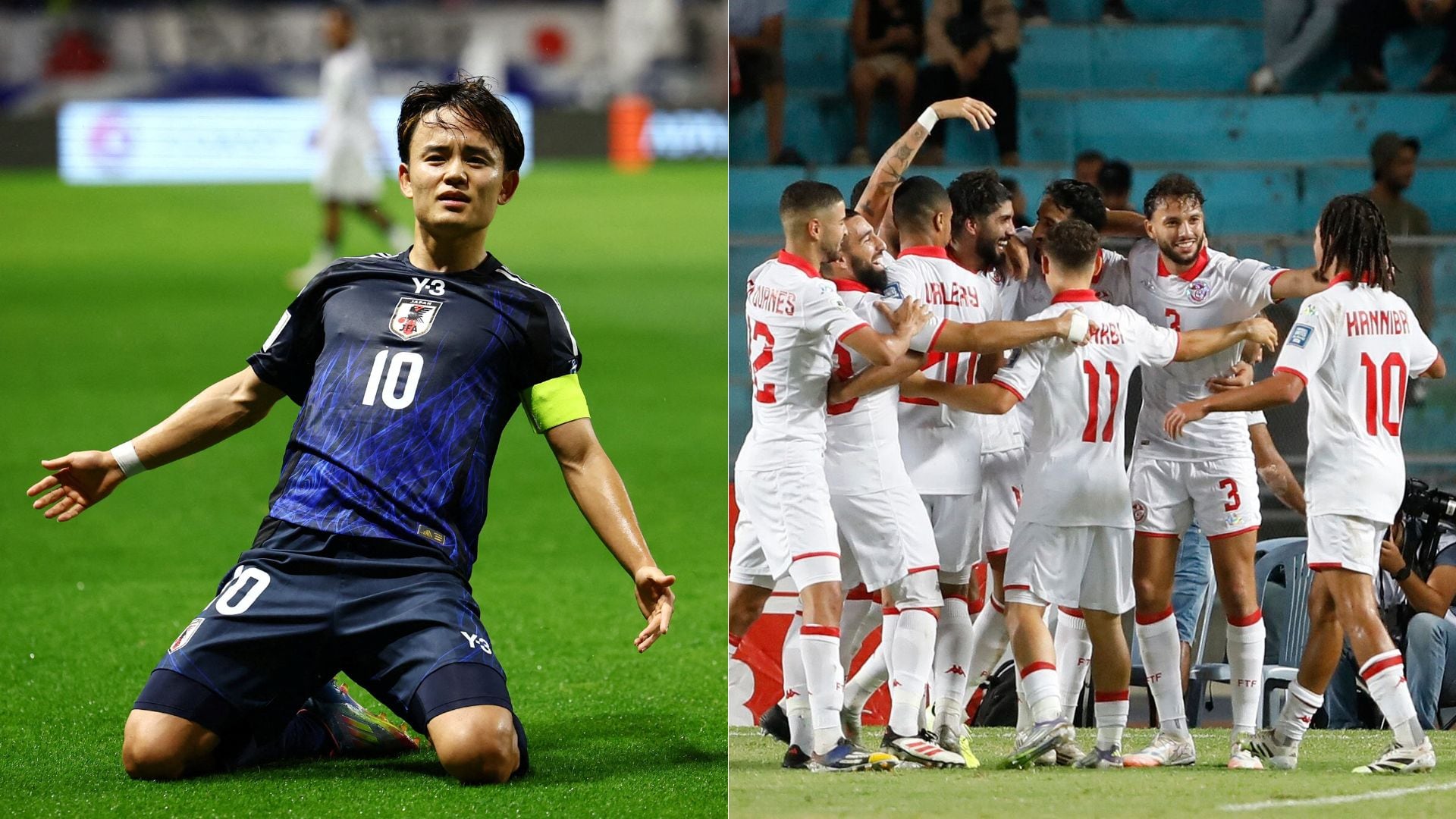 El partido número 1.000 de la Copa Mundial de la FIFA se disputará entre Japón y Túnez el 20 de junio de 2026 en Monterrey (foto: Composición fotográfica)