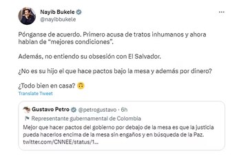 El mandatario salvadoreño le reprochó