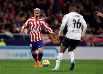 Griezmann durante el partido ante