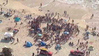 Tensión en una playa de