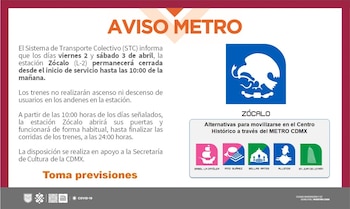 La estación Zócalo del Metro