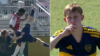Messi Cup: el golazo de chilena de un juvenil de Boca Juniors frente al Ajax que se candidatea como el mejor del torneo