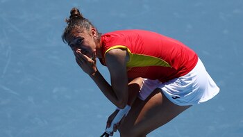 La española Sara Sorribes emocionada