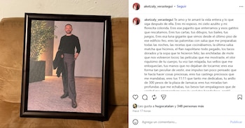 A través de un retrato, la actriz mostró el amor que le tiene a su esposo.