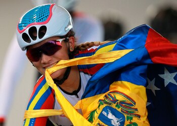 La ciclista venezolana Lilibeth Chacón, en una fotografía de archivo. EFE/Ernesto Guzman Jr.