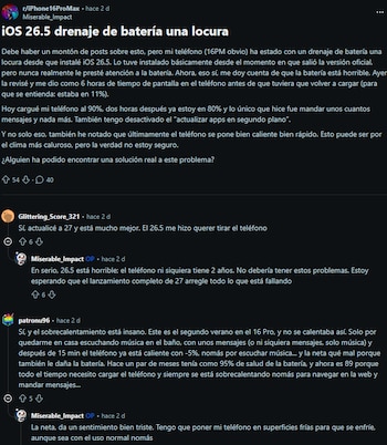 Usuarios de iPhone se quejan tras actualizar a iOS 26.5.