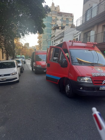 Los bomberos en el lugar