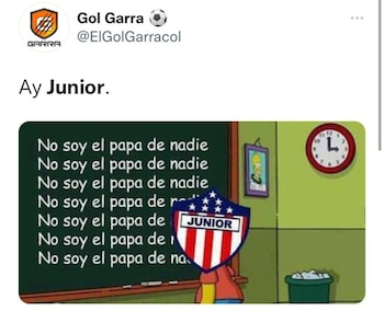 Los memes no perdonaron al Junior de Barranquilla tras ser eliminado por el Deportivo Cali / CAPTURA DE PANTALLA DE TWITTER