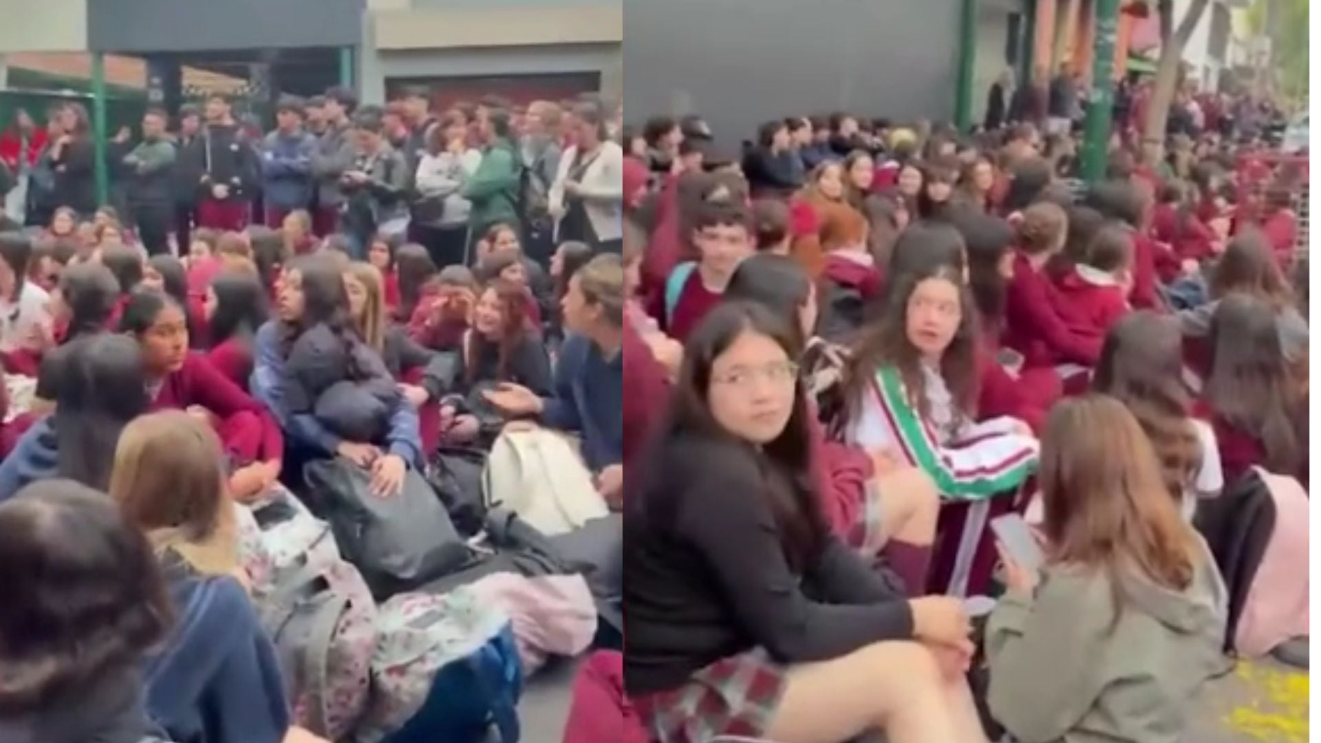 Las alumnas afectadas recibieron el respaldo de sus familias y compañeras para evitar que las responsabilicen por la alteración de su imagen (Infobae en Vivo)