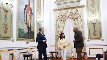 Delcy Rodríguez recibe en Caracas