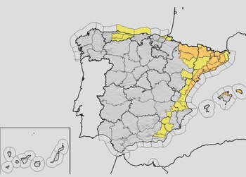 Mapa de alertas meteorológicas de
