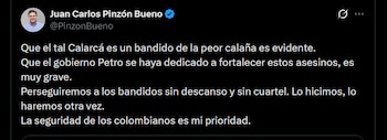 Reacción de Juan Carlos Pinzón