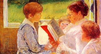 Mary Cassatt - Mrs Cassatt Reading to her Grandchildren
