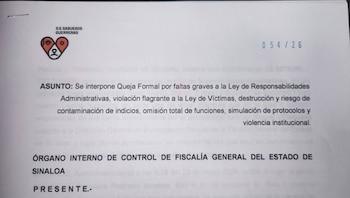 Colectivo denuncia revictimización por parte de perito de la Fiscalía de Sinaloa