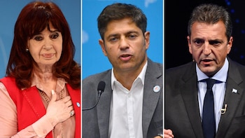 CFK, Kicillof y Massa afrontan
