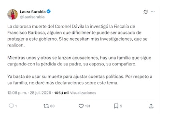 Laura Sarabia e sua reação ao depoimento de Angie Rodríguez sobre o Coronel Óscar Dávila