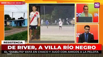 La fotografía de Echeverri jugando