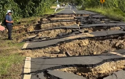 El suelo se abrió en Panamá: La carretera de Mariato colapsa y deja al descubierto la furia del terremoto